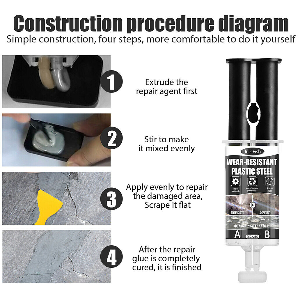 Concrete Repair Agent Paste Waterproof Cracks Glue Cement Floor Household