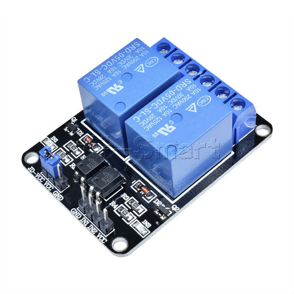 2 Channel 5V Relay Board Module With Optocoupler For PIC AVR DSP ARM Arduino