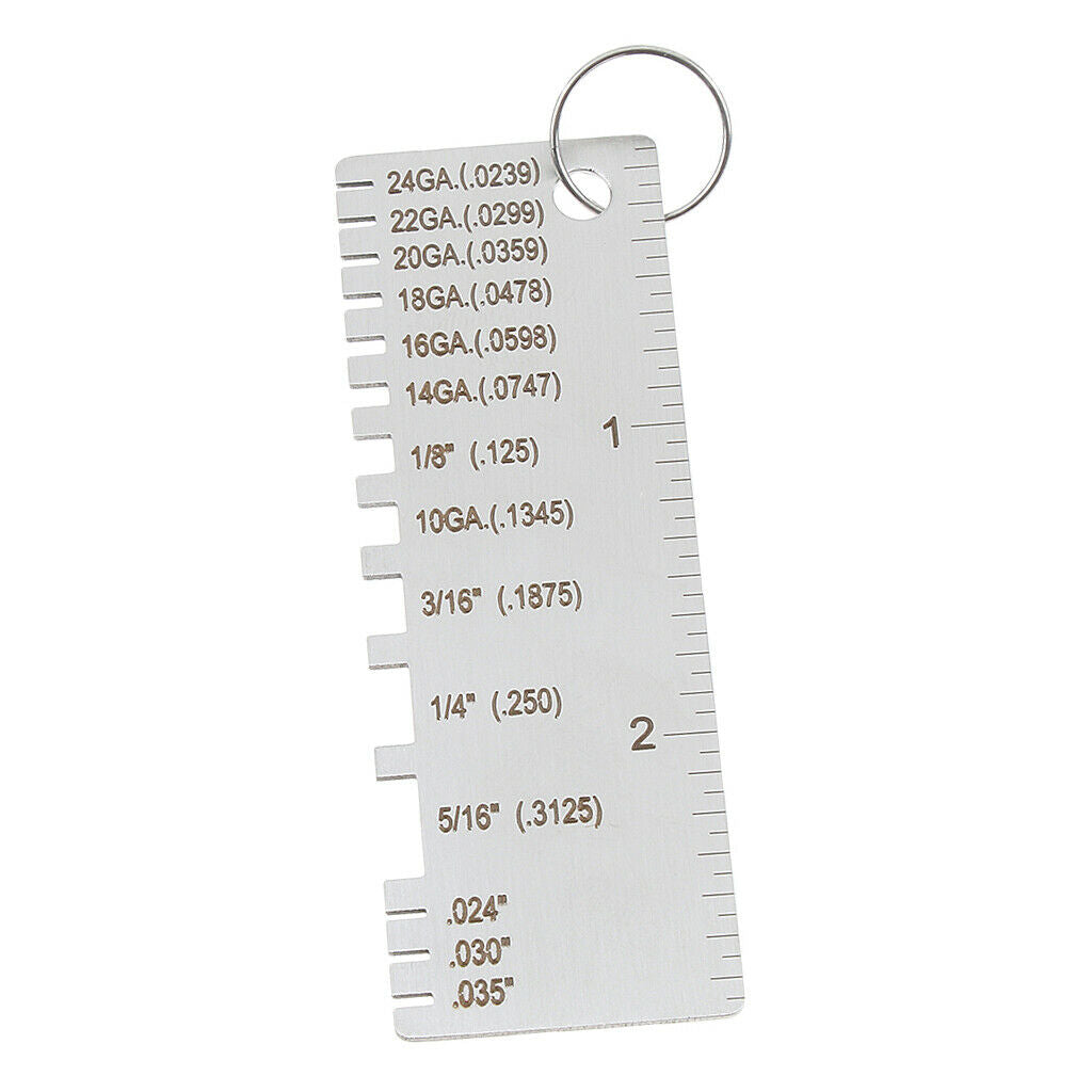 Stainless Steel Sheet Thickness Gauge Welding Gage Soldering Inspection Tool