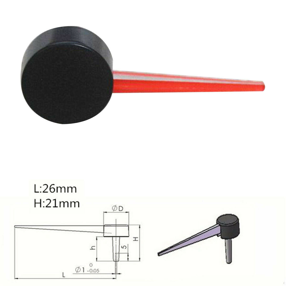20pcs 26MM Length Gauge Needles Pointers For Car Motorcycle Speedometer Plastic