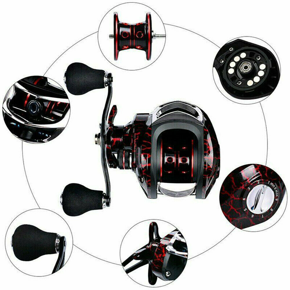 7:1:1 18+1BB 10KG Baitcasting Reel Fishing Reel Magnetic Brake CNC Spool New LIN