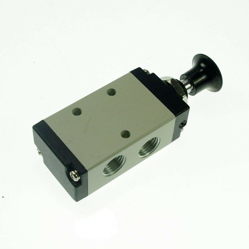 1PCS 5 port 2 pos 3/8" BSPT Hand Operated Air Valve Hand Return Manual Control