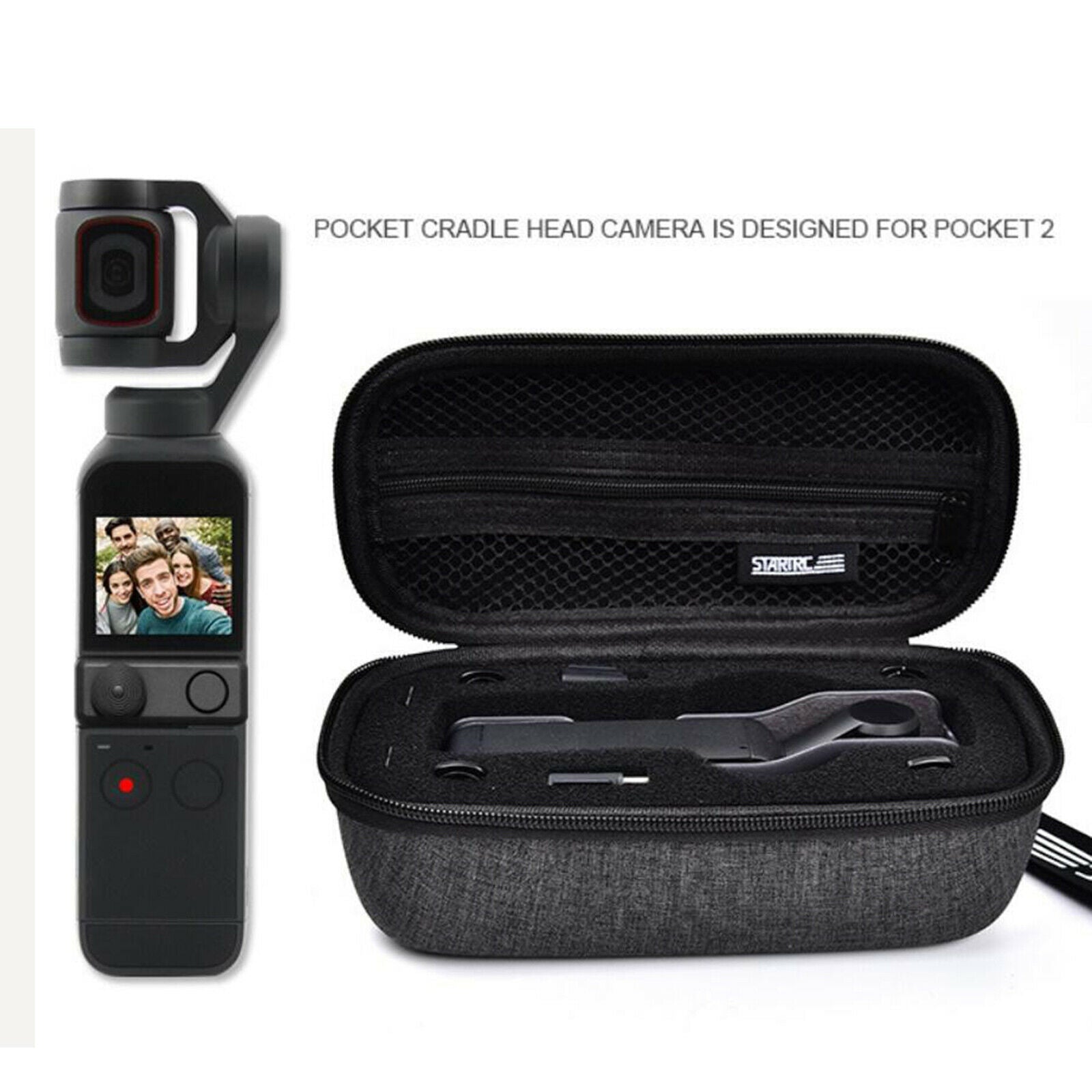 Gray Hard Storage Bag Box Portable Gimbal Carrying Case for DJI Osmo Pocket 2