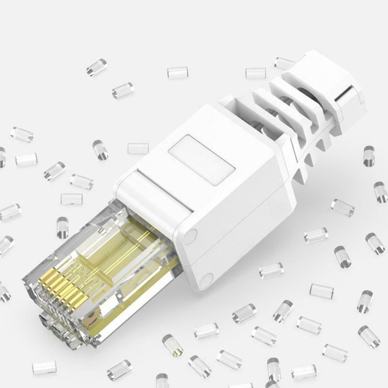 No Crimp CAT6 Connector RJ-45 Tool-Less Modular Pug 8-Position 8-Conductor