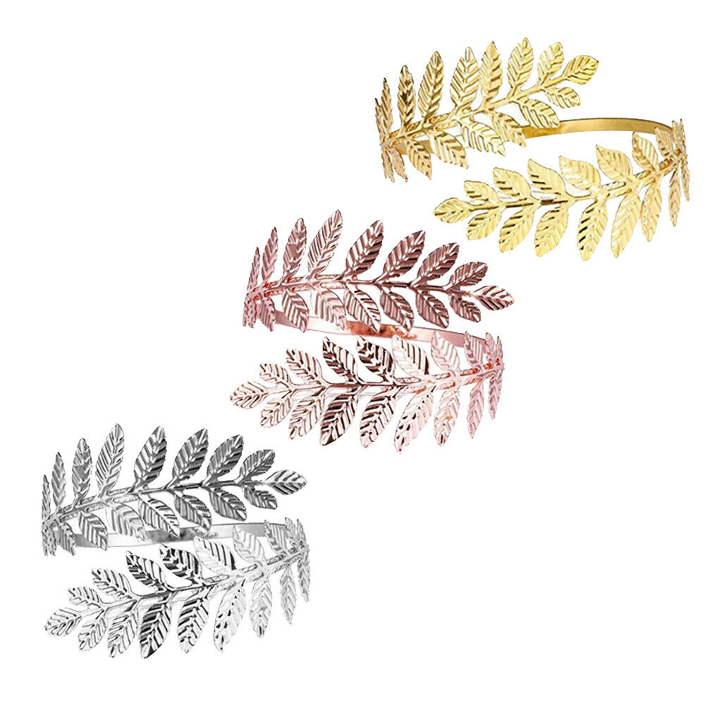3pcs Swirl Leaf Shape Upper Arm Cuff Armlet Armband Bangle Bracelet