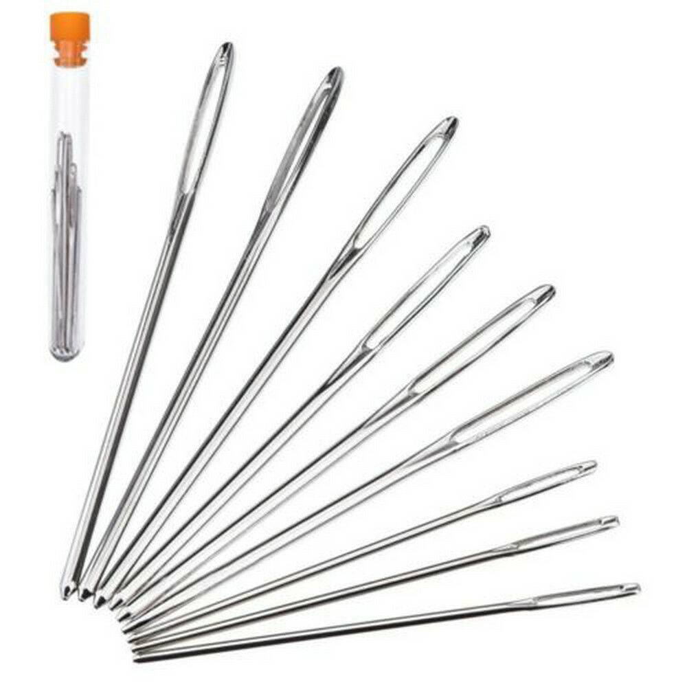 9pcs/set 3 Sizes Sewing Tools Stainless Steel Knitting Yarn Blunt Needles Lot JT