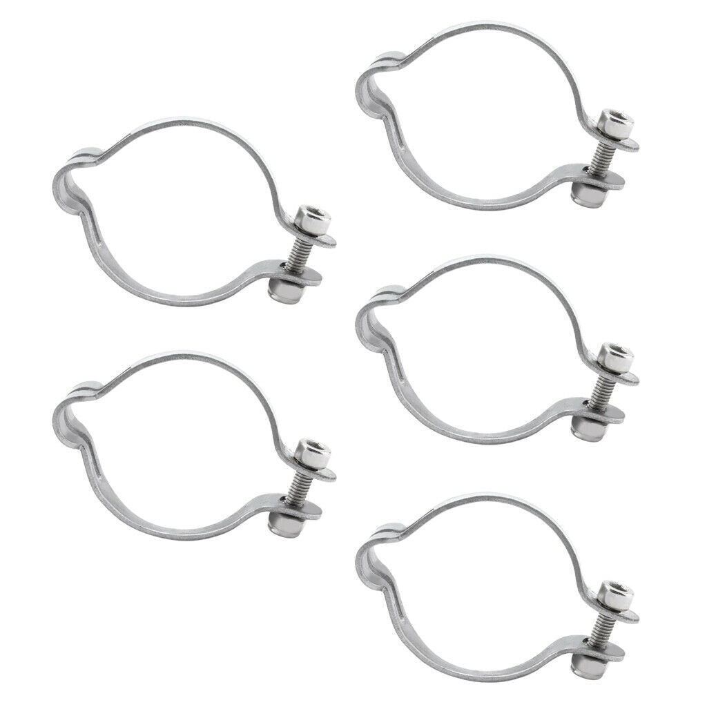 5 Packs Metal Adjustable Bike Cable Clamp Brake Clip Holder Housing Guide