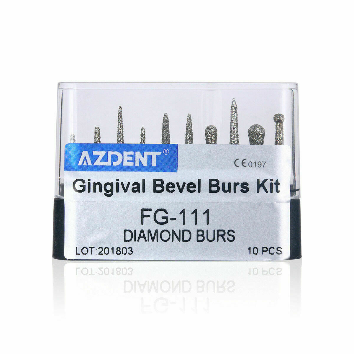 50 X Dental FG-111 Diamond Bus Gingival Bevel For High Speed Handpiece 10Pc/Kit