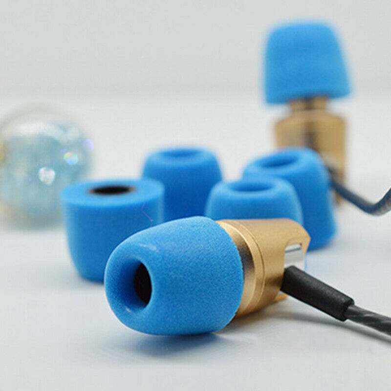 10x 4.9mm Memory Foam Ear Tips Cover Noise Cancellation Earbuds Earplug Eartip