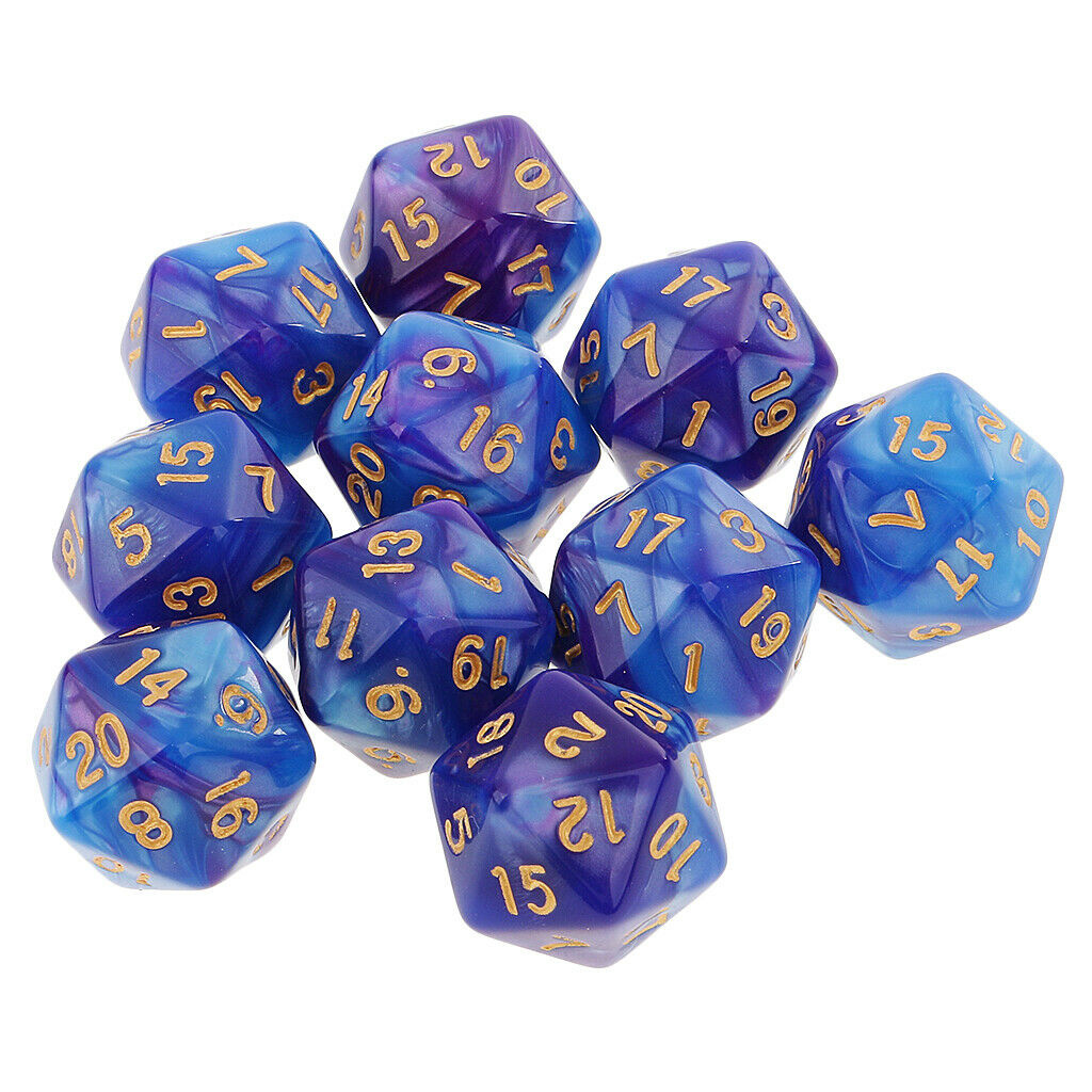 20PCS D20 Polyhedral Dice 20 Sided