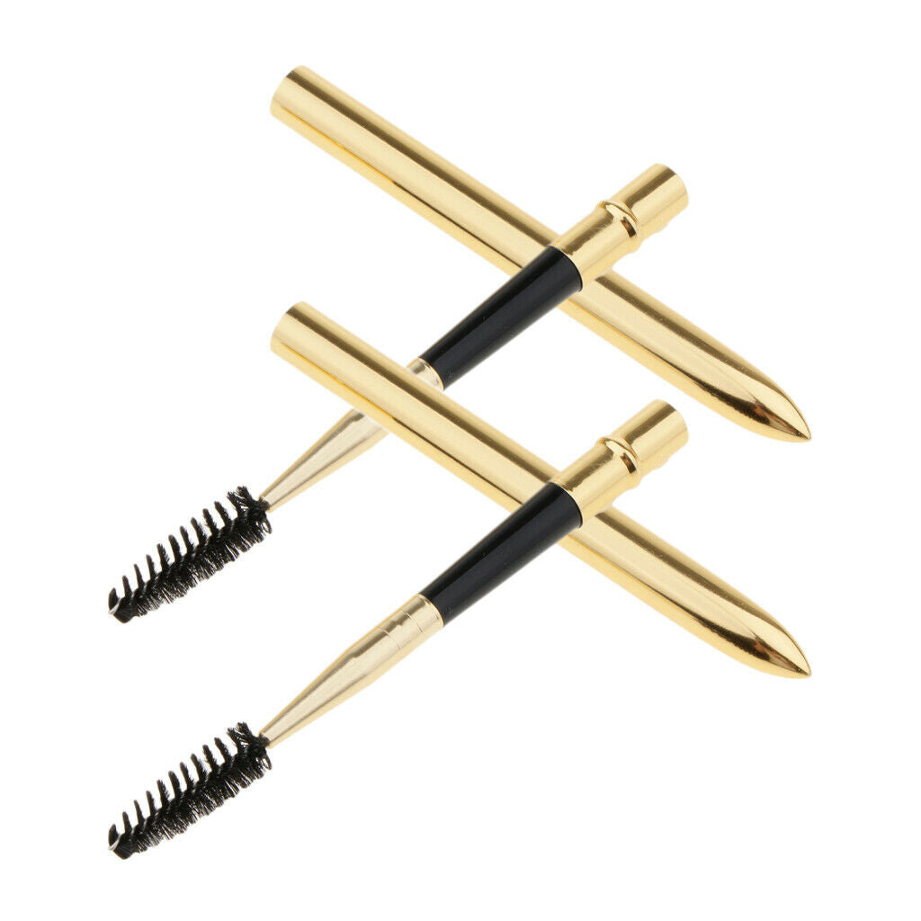 2Pcs Reusable Makeup Mascara Spiral Wand Eyebrow Grooming Brush for Women