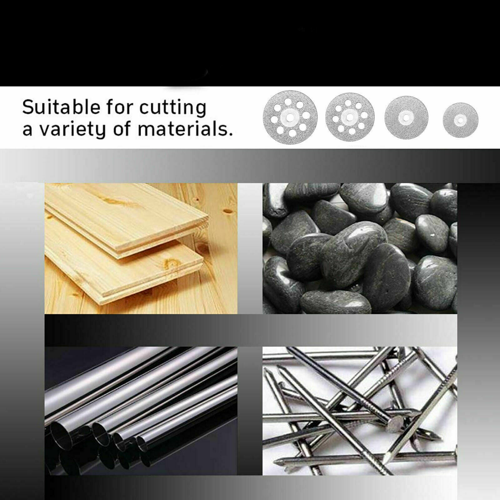 50Pc Cutting Wheel Set Mini Drill for Dremel Rotary Tool Accessories w/ Mandrel