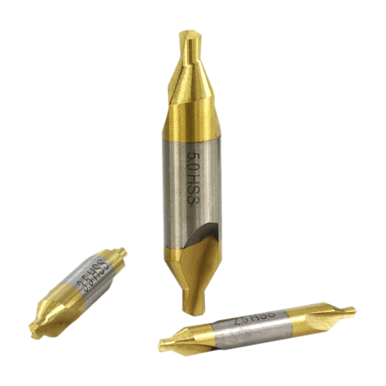 6pcs High Speed Steel Centering Drill Bits Kit 60 Degree Mill Tool Sharp