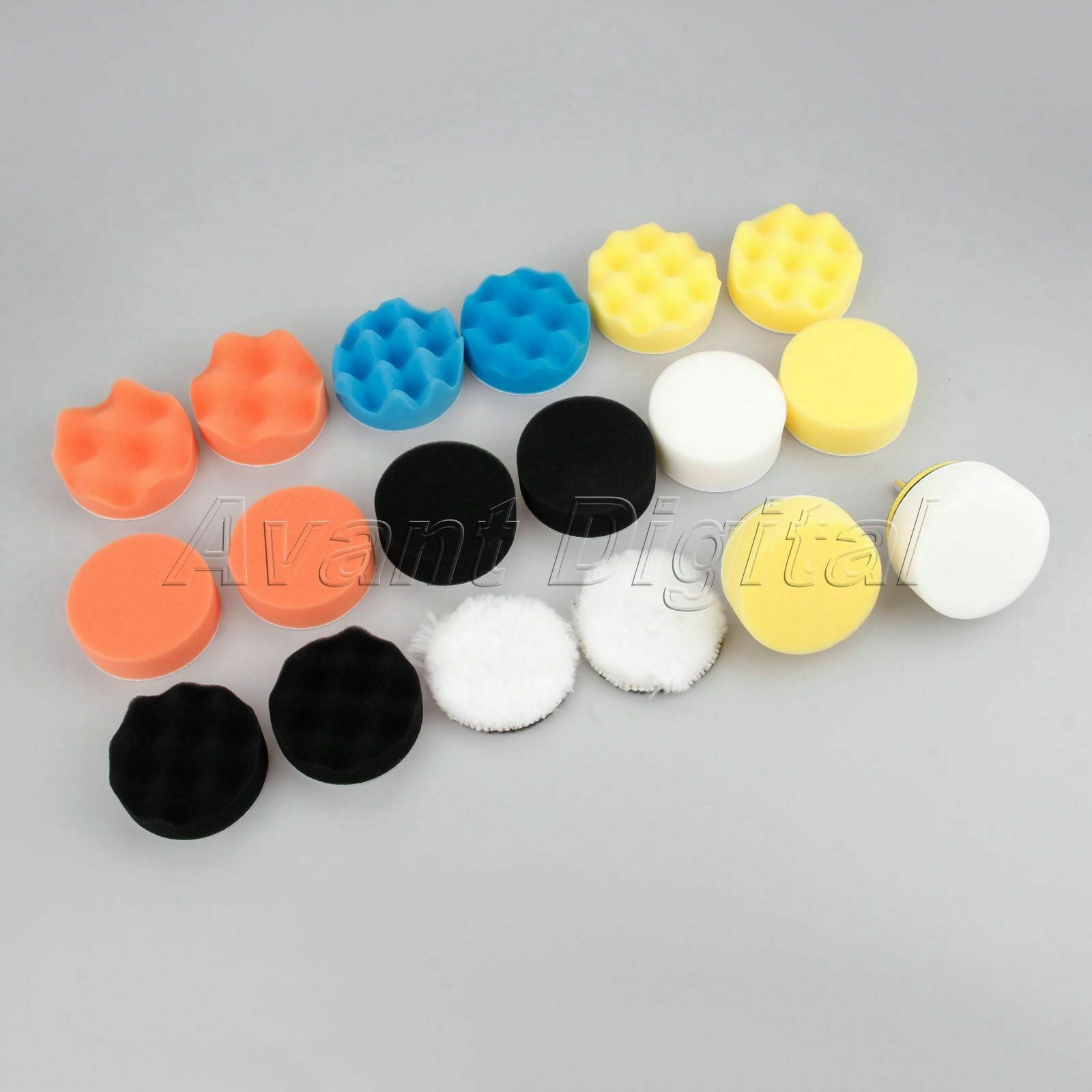 22Pcs 3" Inchinch Buffing Waxing Pads With M10 Drill For Car Polishing Cleaning