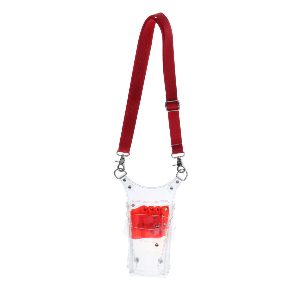 Plastic Professional Barber Cutting Shear Scissors Bag Holder Pouch Red