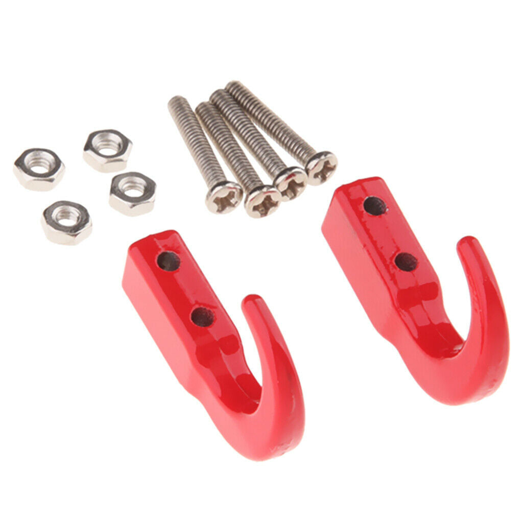 2pcs Exquisite workmanship RC Car Metal Bumper Hook Towing Decoration for RC