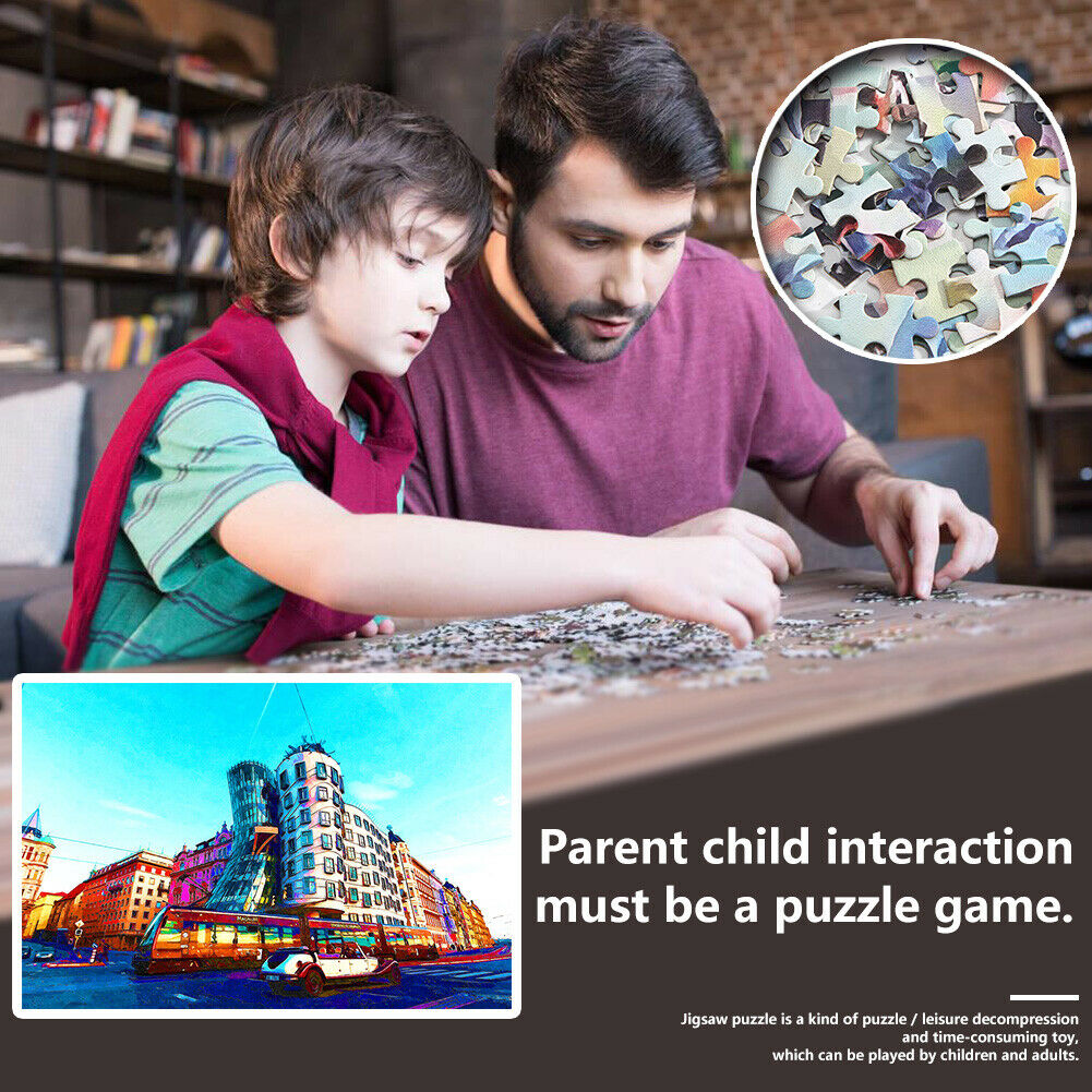 Colorful Street View Paper Puzzles 1000pcs Adults Kids Jigsaw Assemble Toys @