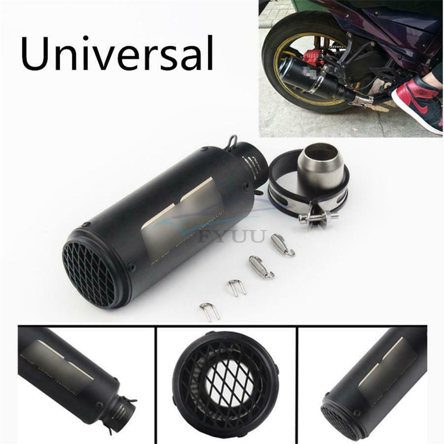 Stainless Steel Universal Inlet 36-51mm Motorcycle Exhaust Pipe Muffler With Net