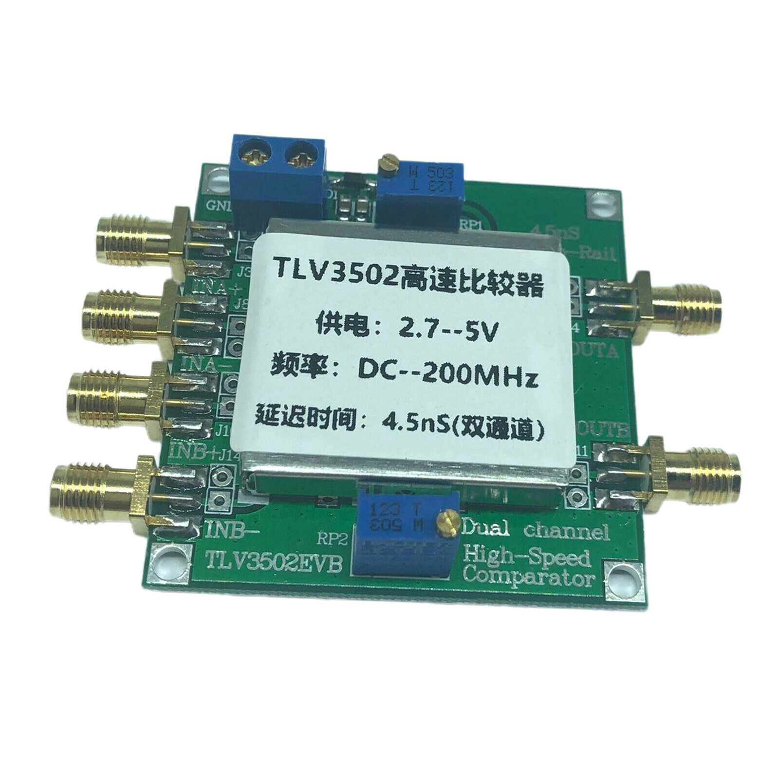 TLV3502 Dual Channel Comparator 4.5ns Rail to Rail 2.7-5VDC DC - 200MHz