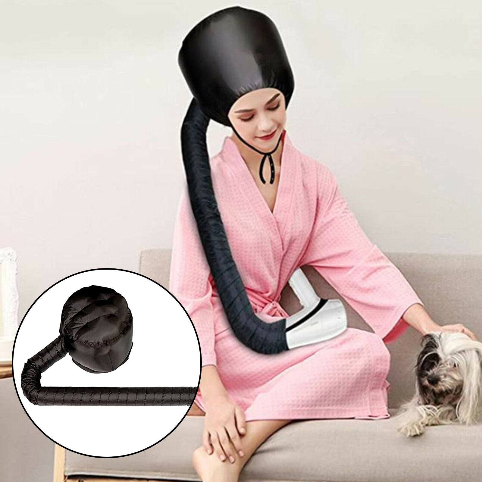 Foldable Adjustable Hair Drying Hood Dryer Attachment & Extended Tuya