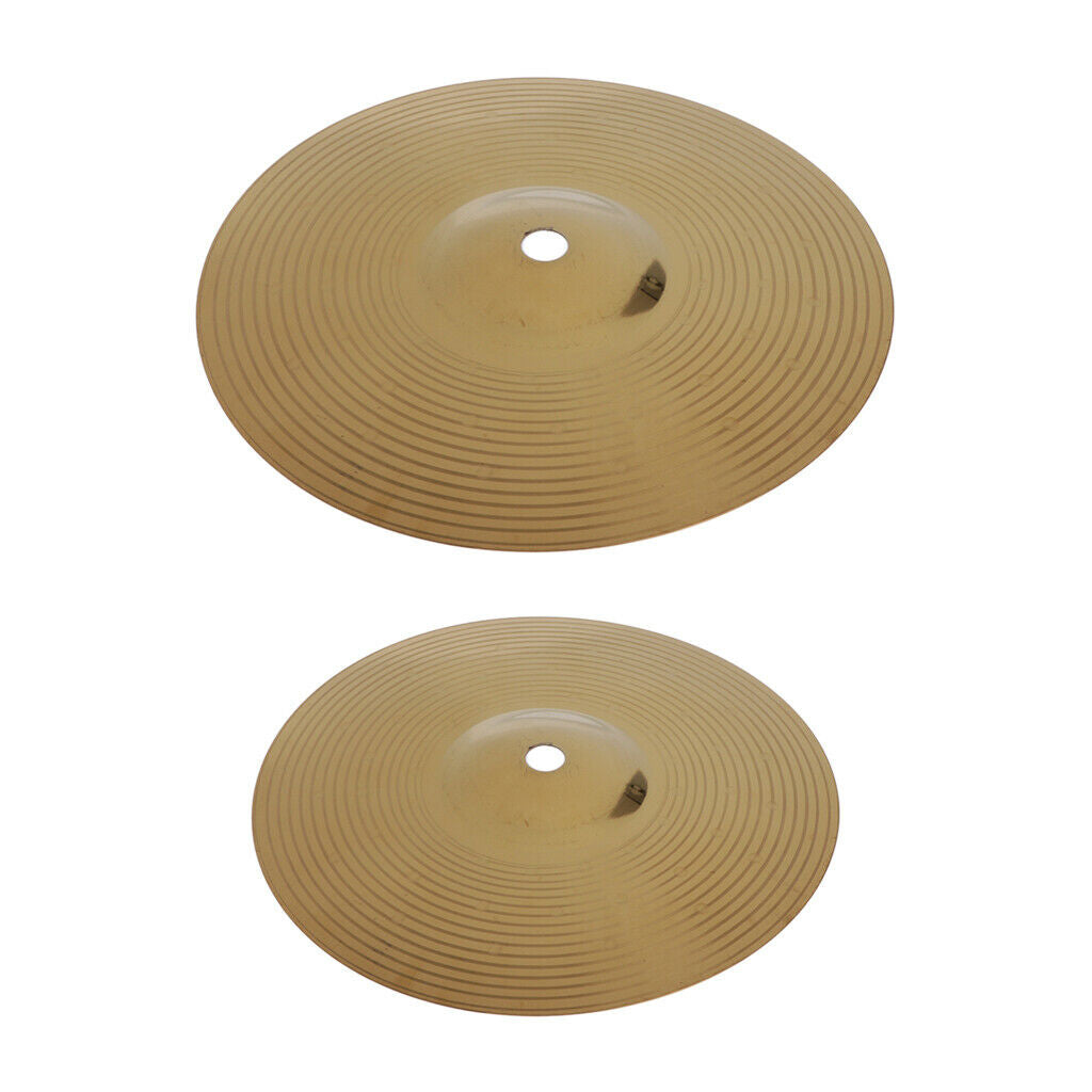 2pcs Splash Crash Hi Hat Cymbals Drum Set Replacements 8'' and 10