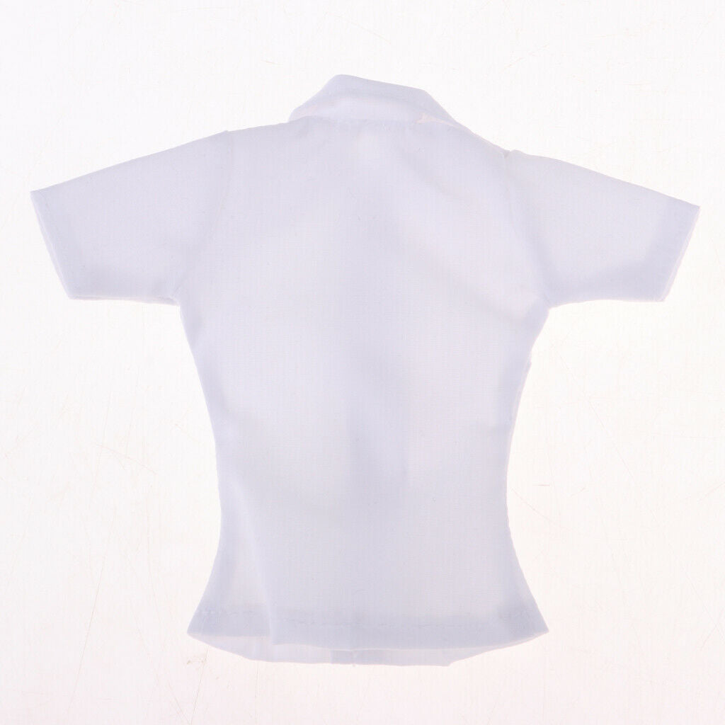 1:6 Women White Shirt Summer Clothes for DML TTL Soldier Dress up Accessory