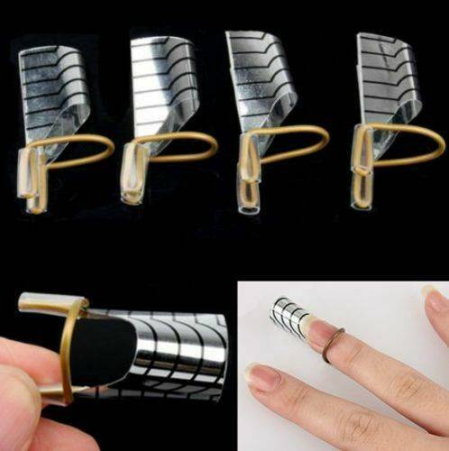 10Pcs Reusable French Tips Nail Art Extension Guide Form Tool UV Gel Acrylic DIY