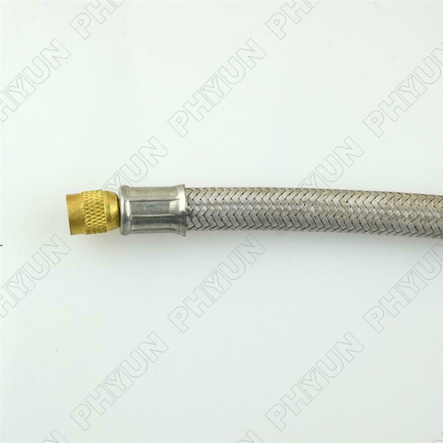 9.8" Dual Tire Valve Stem Extension Braided Stainless Steel For Truck RV Trailer
