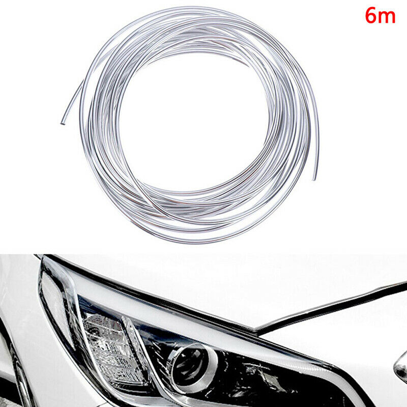 1 Roll 6M Car Door Moulding Strip Chrome Car Body Door Edge Moulding Trim Str Lt