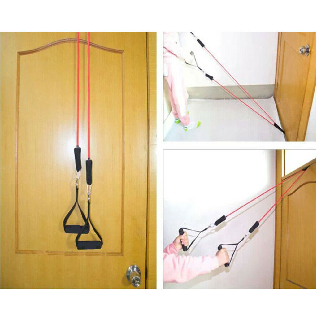 Anti-Slip Resistance Band Handles Grips Fitness Strap Heavy Duty Cable Machine,