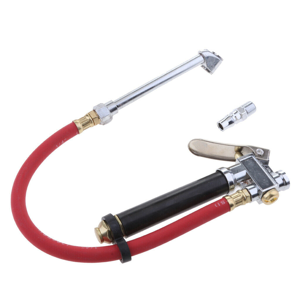 Car Wheel Tire Tyre Air Pressure Dual Chuck Inflator Gun with Quick Connector