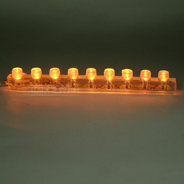 9cm Yellow Car Flexible Waterproof LED Strip Light 12V