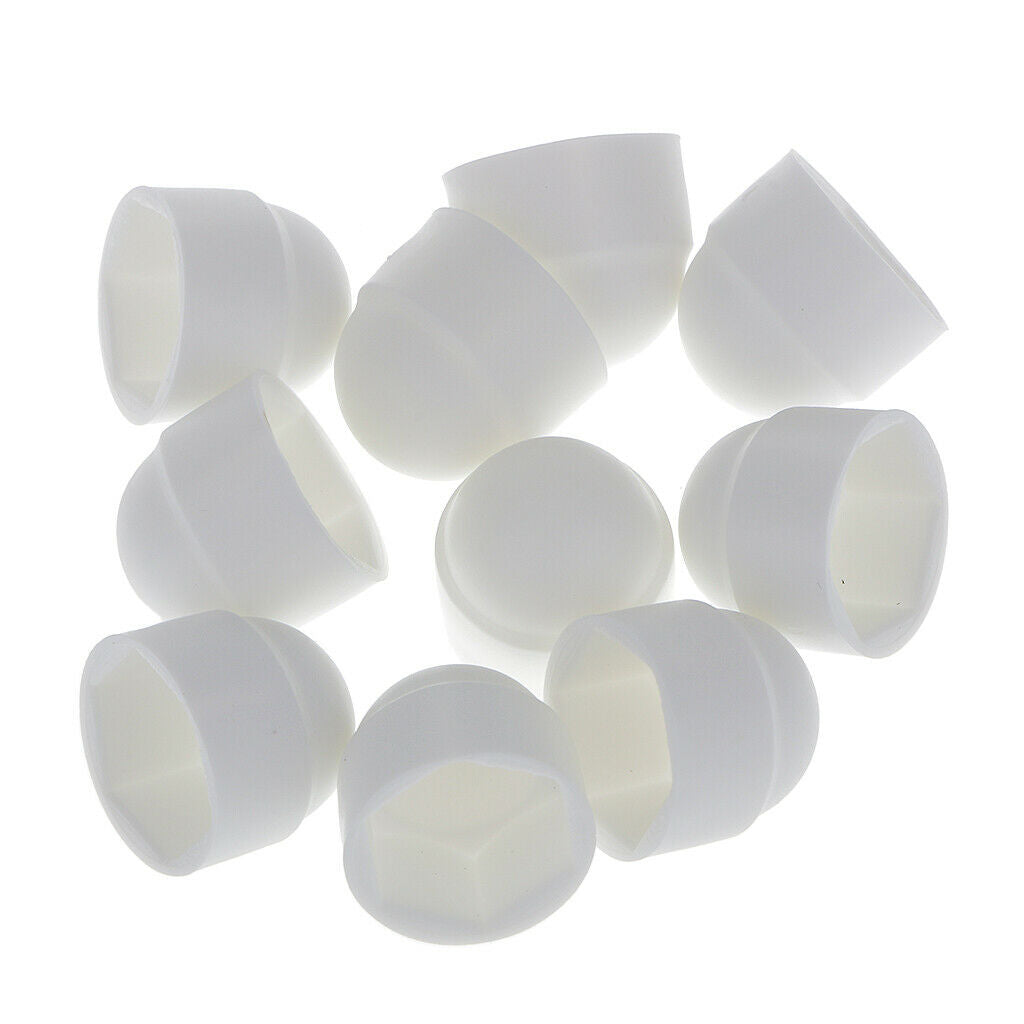 10pcs M6+10 pcs M8 White Dome Bolt Nut Protection Caps Cover Hexagon Screws