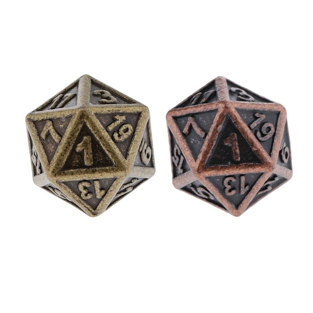 Polyhedral Metal Dice for Dragon Scale D&D DnD Pathfinder RPG Games copper