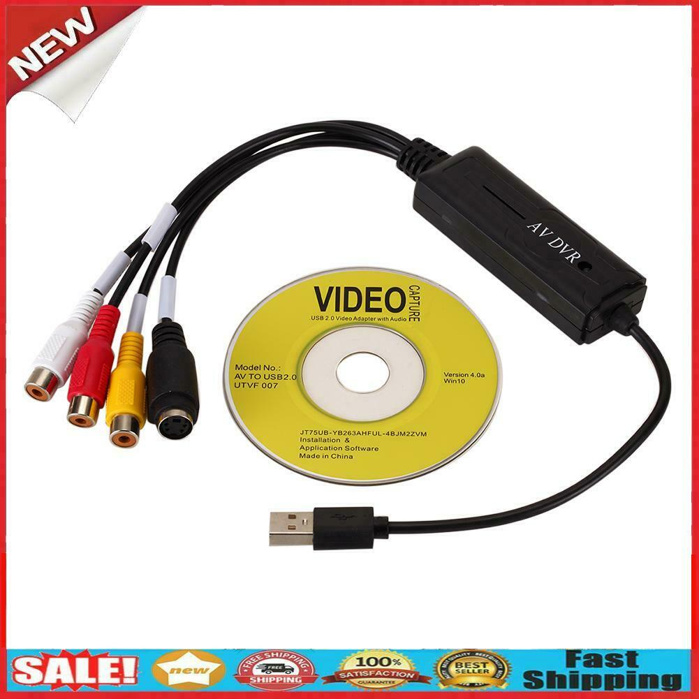 USB 2.0 Video Capture Card AV S RCA Converter Adapter for DV/Hi8/VHS TV DVD