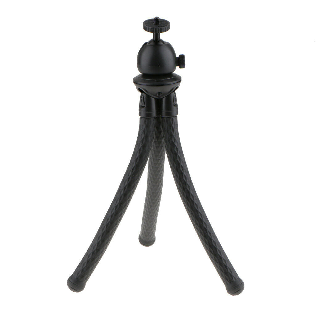Flexible Foam Mini Tripod Stand with 1/4 Screw & Universal Clamp for  ,