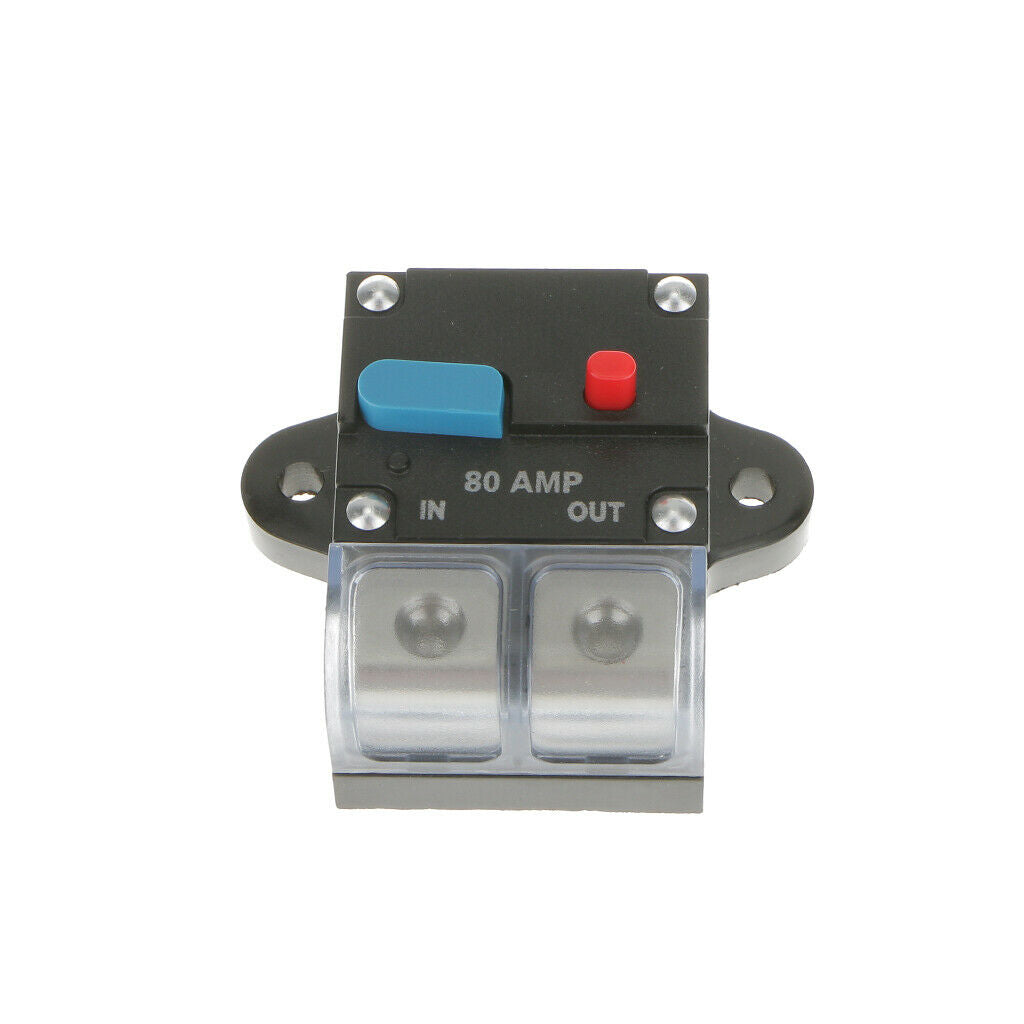 80A Amp In-Line Circuit Breaker Stereo/Audio/Car/ Fuse Holder 12V/24V