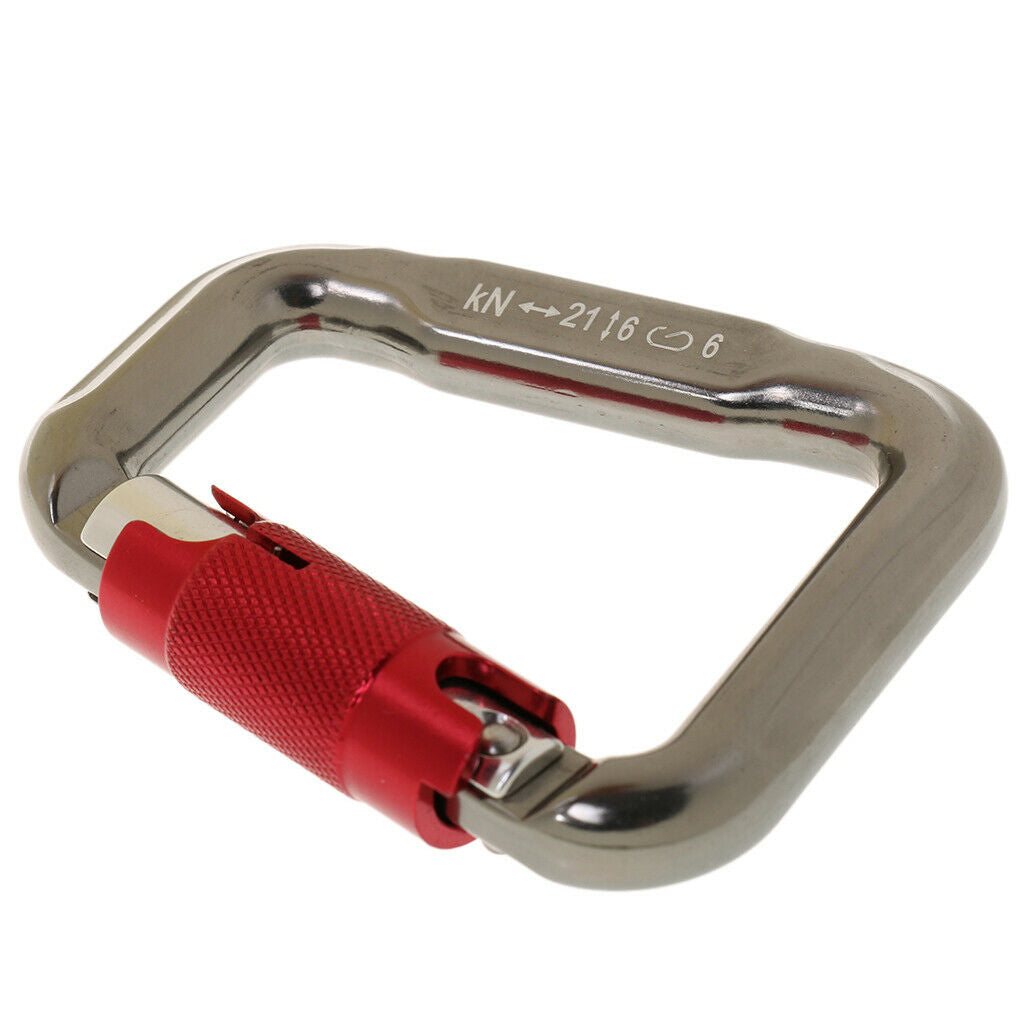 2 Packs Outdoor Climbing  Paragliding Equipment - 21KN Auto Locking Carabiner
