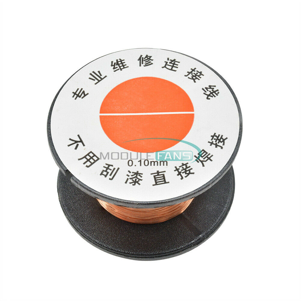 2PCS Roll 0.1MM Copper Soldering Solder PPA Enamelled Repair Reel Welding Wire