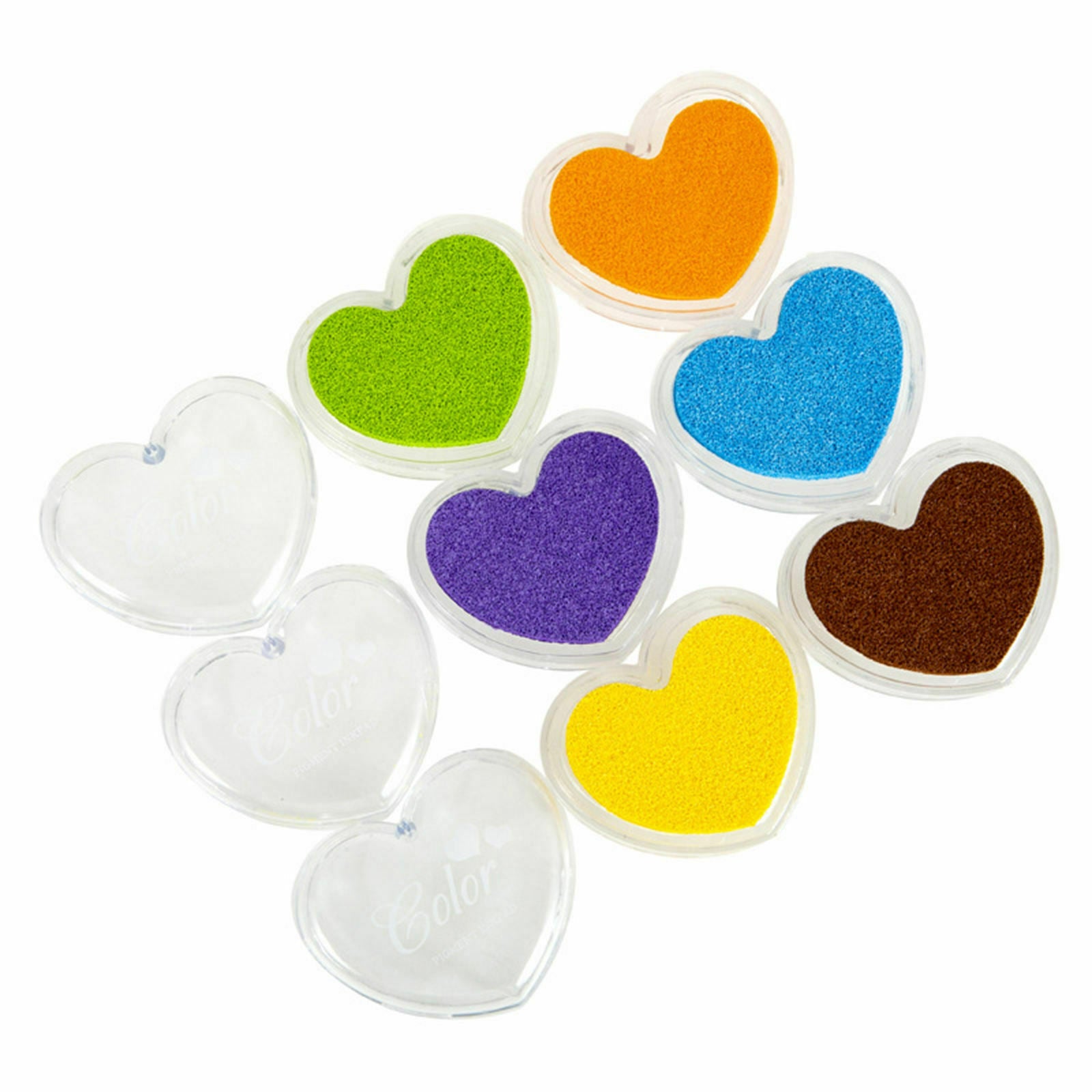 12X Paints Ink Pad Stamp Kids Hand & Foot Prints Finger Painting for Fabric