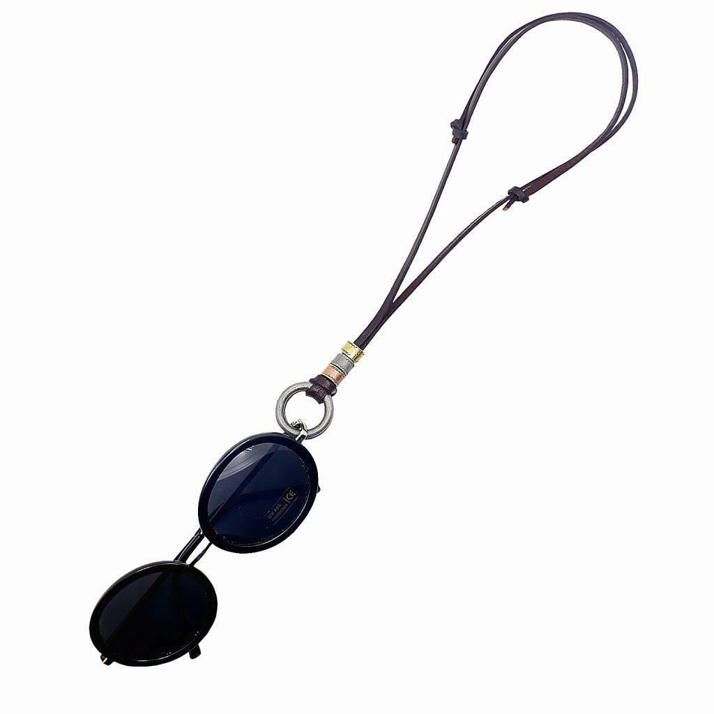 Brown Eyeglasses Sports Leather Neck Cord Eyeglasses Band Rope Necklace