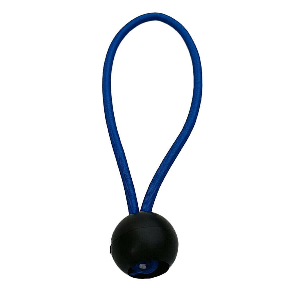 2X 6 Pieces Elastic Shock Cord Rope Toggle Round Ball End Lock Stopper Black