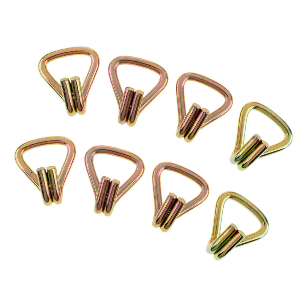 8 Pieces Heavy Duty Durable Steel Ratchet Double J Hooks Universal for Standard