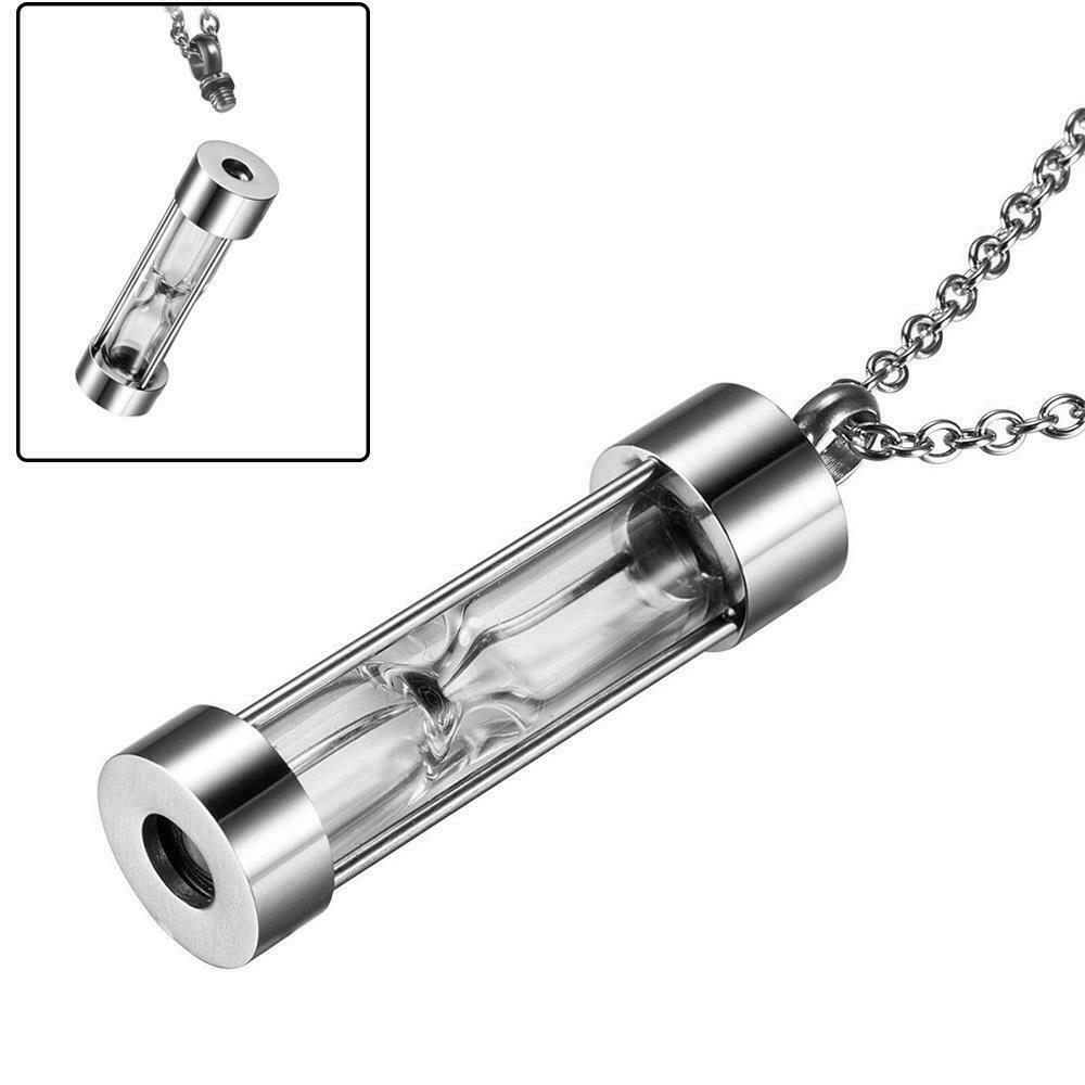 Hourglass Urn Necklace Memorial Jewelry For Ashes Pendant Cremation