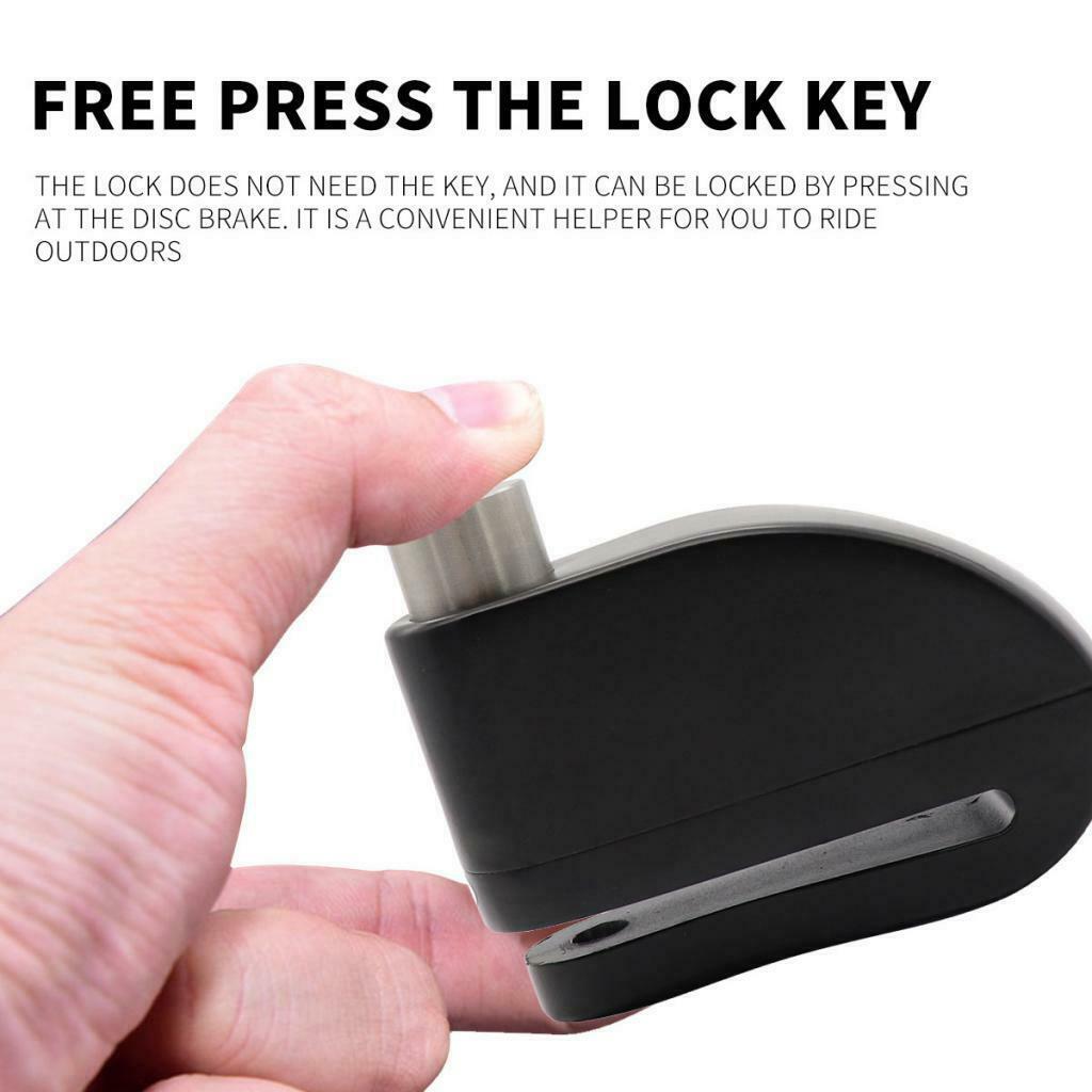 Alarm lock/Mechanical Lock for Motorcycle Bike Steel Lock Core Black Lock