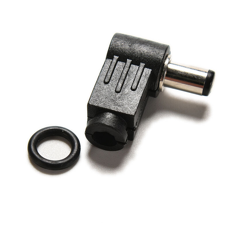 10x Right Angle 2.1x5.5mm 2.1mm DC Power Male Plug Soldering Connector Bla.l8