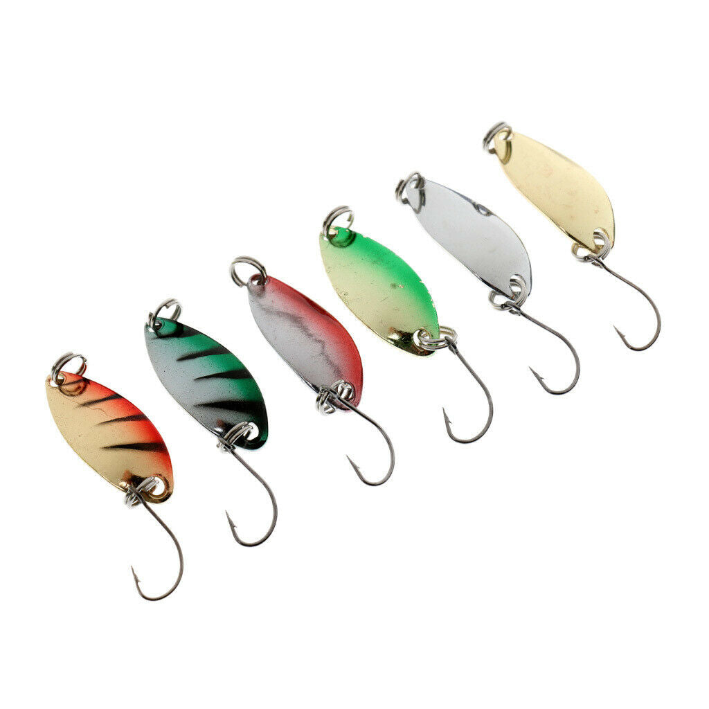 6 Pcs Fly Fishing Sequins Lures Baits Set for Perch Herring Topwater Fishing