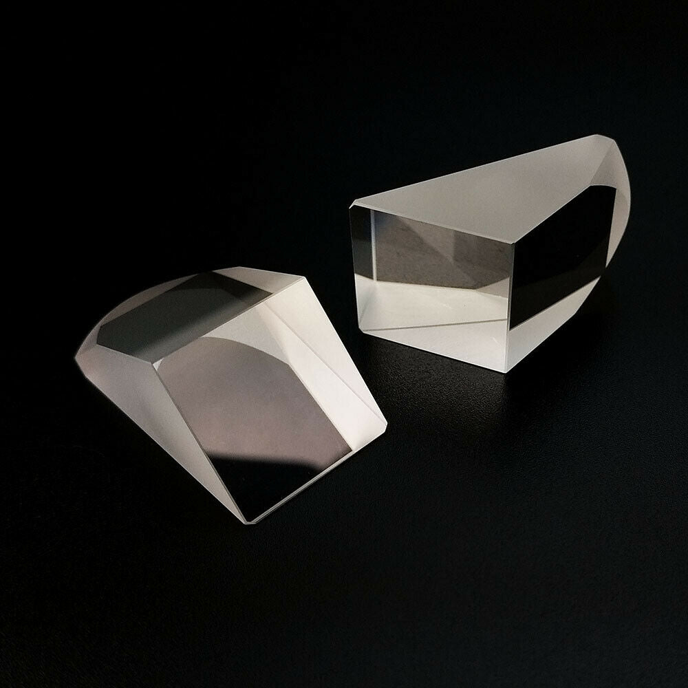 2pcs Right Triangle Prism for Experiments Physical Optics Popular Science