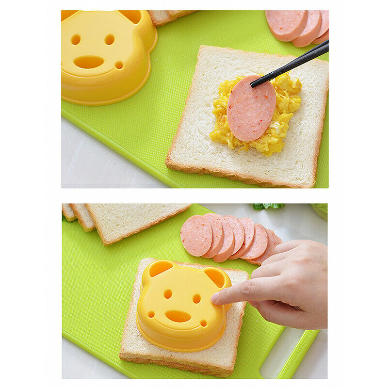 Little Bear Shape Sandwich Mold Bread Biscuits Embossed Device Cake Mold .l8