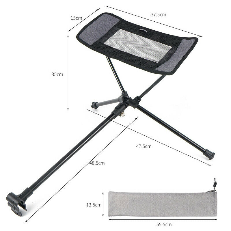 Outdoor Portable Folding Chair Foot Leg  Rack Telescopic Rest Stand 18-30MM Tube